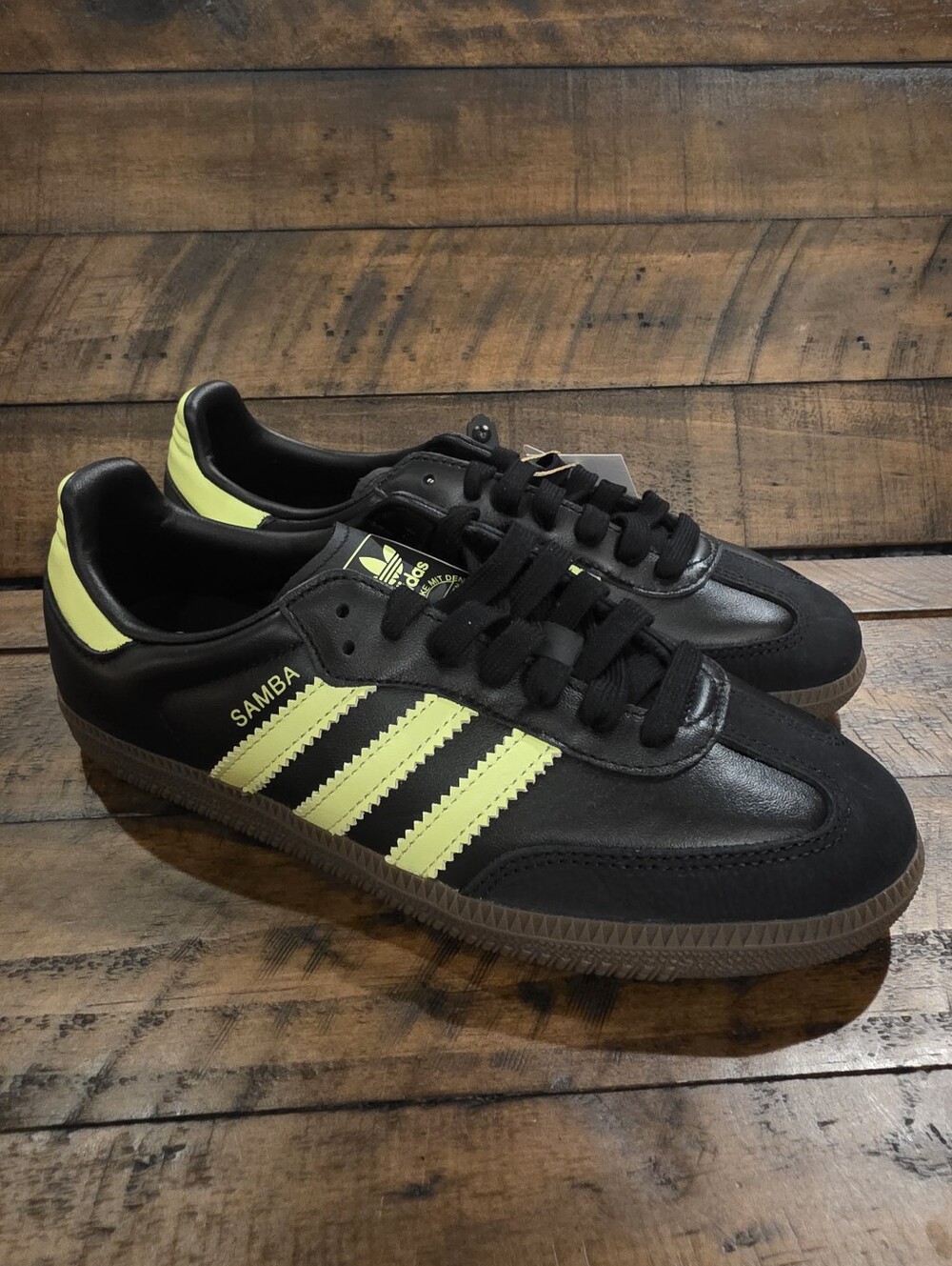 Adidas Samba OG Black Pulse Lime Unisex
